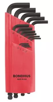 Hexagonal ball long black set of 15 pieces BLX15M [BONDHUS] point/L-wrench set, dyed, (1.27, 1.5, 2, 2.5, 3, 3.5, 4, 4.5, 5, 5.5, 6, 7, 8, 9, 10mm)