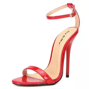 Hey Si Mey Sexy Women s Sandals 2025 Luxury Summer Shoes Ankle Strap Black White High Heels Stripper Shoes Unisex Large Size 11 37