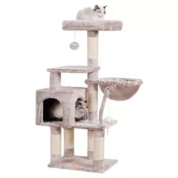 Heybly Mini Cat Идеально подходит для котят и маленьких ультра-космических кошек, легко затачивает коготь, высота светло-коричневого цвета HCT004SMU, башня, кошки, тонкий, стационарный, светло-коричневого