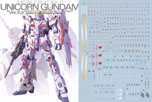 HG RG EG MG PG RE HiRM Robot MS Водопереводная наклейка для детализации MG Unicorn Gundam Fluorescent!! (для 1/100 RX-0 Ver.Ka) [Элемент]