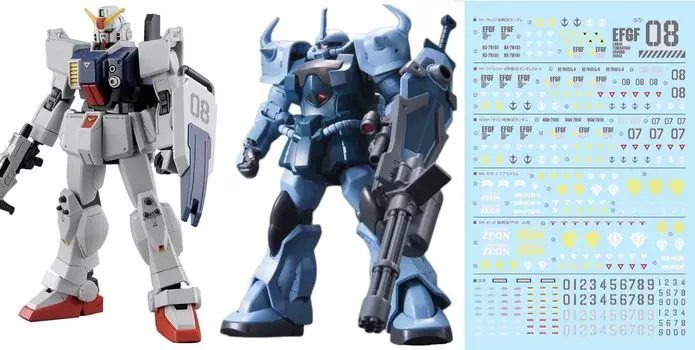 HG RG EG Robot MS Yukisha Detail Up Water Transfer Decal 08th MS Platoon General Purpose Fluorescent!! 1/144 (HG 1/44 HG-56) [Элемент]