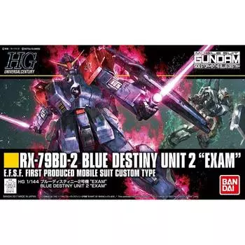 HGUC Мобильный костюм Гандам Гайден Ужасы Синий Синий Судьба Синий Судьба Юнит 02 EXAM 1144 масштабная цветная пластиковая модель