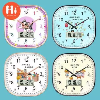Hi 12-дюймовые светодиодные настенные часы, пластиковые часы, домашний декор, бесшумные настенные часы для гостиной, спальни, дизайн современного искусства