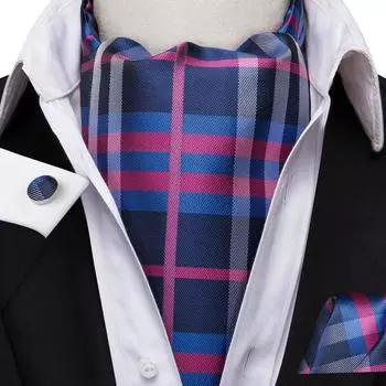 Hi-Tie, мужской деловой Новинка, галстук, шелковые шарфы Ascot, набор галстуков для мужчин, носовой платок, набор запонок 1026