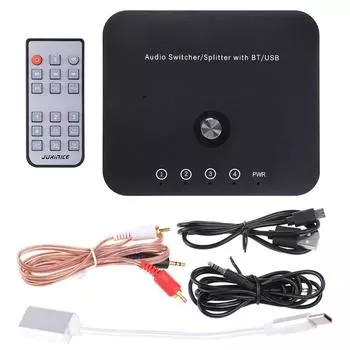 HIFI-Wireless -compatible5.0 3 in1 Receiver Transmitter Stereo-Aux h 4 Port 3.5mm-RCA Music Adapter