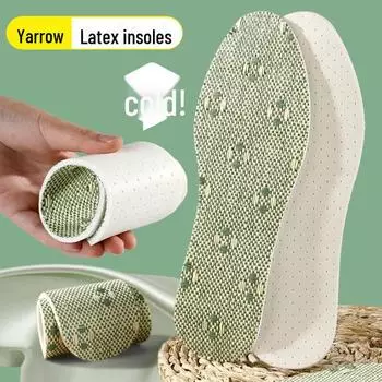High-Elastic, Breathable Summer Latex Insole: Comfortable, Sweat-Absorbing, Antibacterial, and Deodorizing for All-Day Comfort. 35-36 зелёный