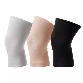 High Elastic Knee Support Nylon Security Protection Leg Warmer Knee Brace Sport Knee Pad Kneepads grey-Short L