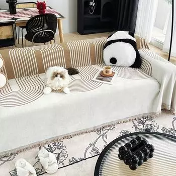 High-End Chenille Sofa Cover Towel Simple Modern Cushion All-Inclusive Universal Cover Cover 110*110cm