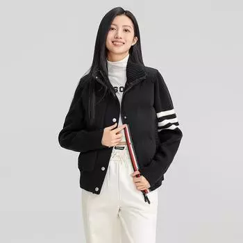 High-end down jacket women s 2024 winter new white duck down women s clothing small short baseball jacket tide S (recommended weight 80-52.5 kg) белый