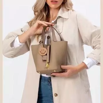 High-end Handbag for Women, Mommy Bag, Bride s Wedding Bag, Bucket Bag, Vegetable Basket Bag 28*18*20CM чёрный