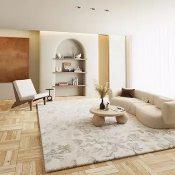 High-End Light Luxury Cashmere-Feel Carpet for Living Room and Bedroom 100x160cm - Non-slip Backing