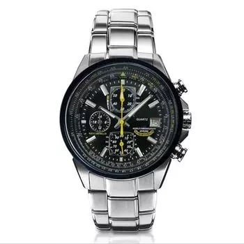High-end men s multi-functional six-pin steel belt belt watch quartz watch BH чёрный
