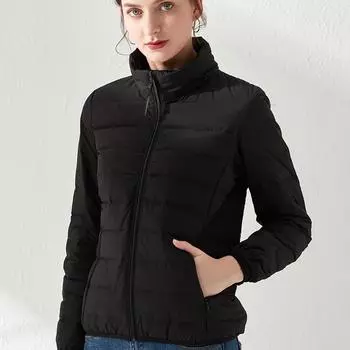High-end seamless 2024 new light and thin down jacket women s short stand-up collar fashion slim jacket large size autumn and winter S жёлтый