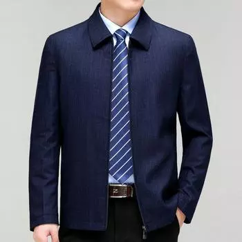 High-end wool jacket men s loose lapel wool jacket for leaders and cadres middle-aged and elderly dad s spring and autumn jacket 170