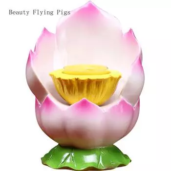 High grade ceramic Buddha front candlestick for household use Buddha butter candle base feng shui Buddhism 9X13.5CM