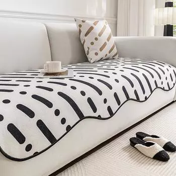 High-Grade Linen-like Twill-Shaped Sofa Cushion Living Room Sofa Four Seasons Universal Non-Slip Mat 70*70cm