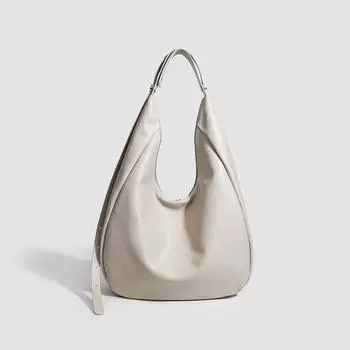High-grade Niche Shoulder Bag Europe and The United States Simple Retro Style Fashion Women s Bag Underarm Bag Large Capacity Commuting белый