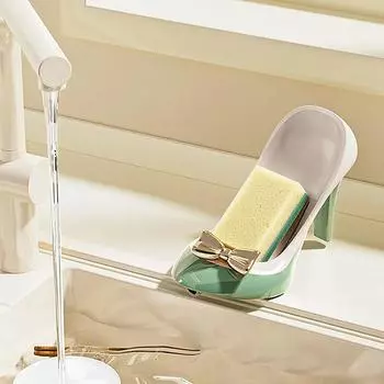 High Heel Shape Soap Holder Free Punching Bottom Suction Cup Soap Sponge Holder Drainage Soap Dish Bathroom Accessories