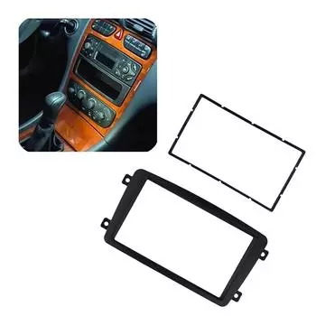 High Quality Car Radio Fascia For Mercedes W203 W209 Stereo Dash Frame 2 Din Car Radio Fascia DVD Panel Frame DVD Panel Frame CHINA