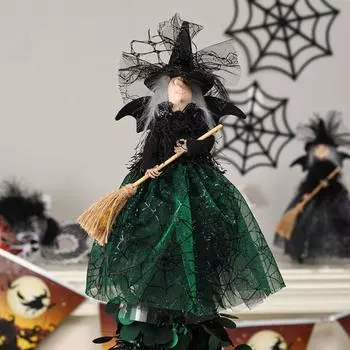 High Quality Halloween Witch Doll Witch Haunted House Doll Funny Desktop