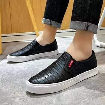 High Quality Luxury Men s Leather Shoes White Men s Casual Shoe Comfortable Mens Slip-on Man Low-cut Loafers para hombre 39 белый