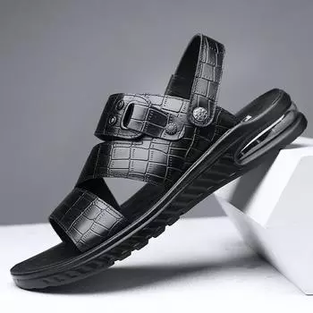 High Quality Men s Shoes Non-slip Sneakers Men Fashion Men Outdoor Sandals Shoes 2024 Soft Flats Men Shoes Leather Boat Shoes 38 коричневый