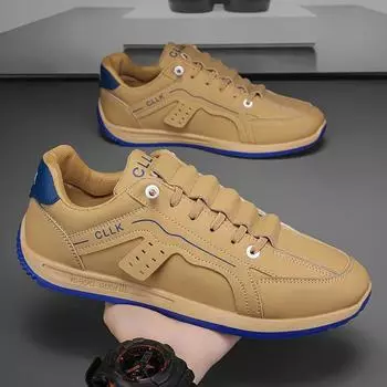 High Quality Men s Sneakers Leather Casual Shoes Autumn 2024 New Breathable Men Shoes Luxury Male Flat Loafers Men s Sneakers 39 серый