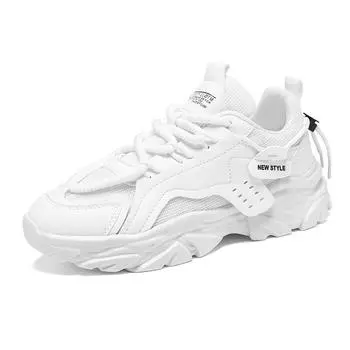 High Quality Men s Sports Shoes Wholesale Lightweight Mesh Breathable with Thick Soled for Autumn & Winter Fashionable Design 40 чёрный