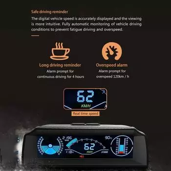 High Quality New Practical Car HUD Gauge Speedometer OBD2 Parameter Display Replacement Accessories Auto Digital CHINA