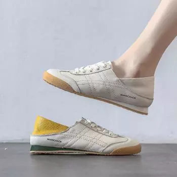 High Quality New Women s Shoes Soft Sole Comfortable Shallow Mouth Flats Shoes Two Wear Soft Leather White Shoes Women Free Ship 35 покинуть белый