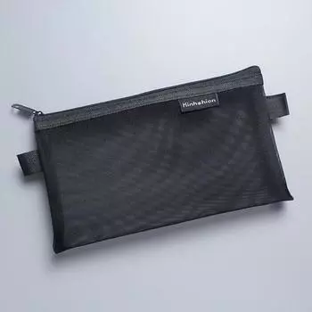 High Quality Pen Box Nylon Transparent Pencil case Pen Bag Case Pencil Bag Mesh Pencil Case L