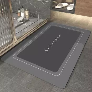 High-quality Super Non-slip Bathroom Mat Absorbent Toilet Anti-skid Bathtub Foot Mat Kitchen Living Room Floor Mat Home Decor 40X50CM чёрный