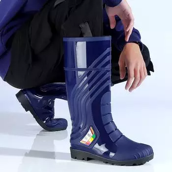 High Quality Waterproof PVC Rain Boots Over the Knee Boots 42 синий