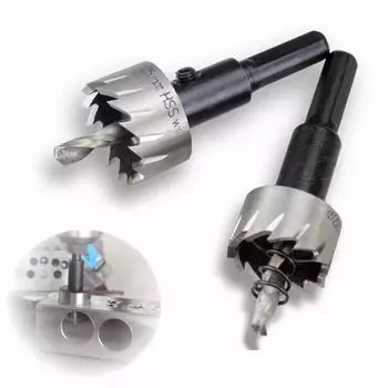 High Speed Steel Sawtooth Tapper Aluminum Plate Iron Plate Drilling and Opening Natural Color Drill 16 to 30mm Tool Set