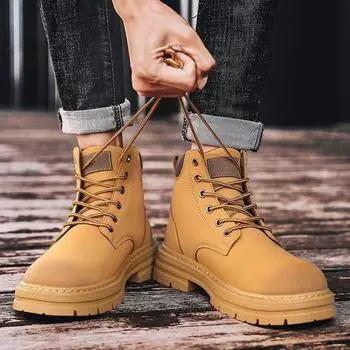 High-value fashion Martin men s shoes autumn new sports and leisure mountaineering non-slip and wear-resistant high-top retro locomotive boots 39