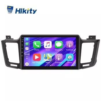 Hikity 1 + 16G/2 + 32G 2 Din 10,1 дюймов Android 11 Автомобильное радио для Toyota RAV4 2013-2018 Carplay/Android Auto GPS WIFI Mirror Link BT FM AHD вид сзади 1+16G Without camera