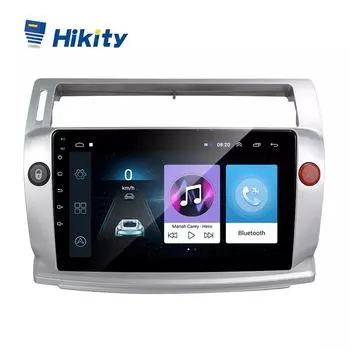 Hikity 1 + 16G Android 9,0 9 дюймов 2 Din Автомобильное радио Авторадио для Citroen C4 C Triomphe C Quatre 2004-2009 Зеркальная связь GPS Wi-Fi Bluetooth FM-радио