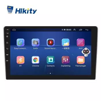 Hikity AI 8-ядерный 4 + 64G Android 10.0 Автомобильный радиоприемник Стерео 10,1-дюймовый автомагнитола с Apple Carplay/Android Auto 4G/Wi-Fi GPS Bluetooth DSP FM Автомобильный плеер Without Rear camera