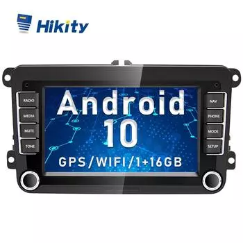 Hikity Android 10,0 2 Din 7-дюймовый автомобильный стерео радио для VW Golf Polo Seat GPS WIFI автомобильный MP5-плеер Bluetooth FM AM радиоприемник