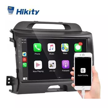 Hikity Android 10.0 2 Din 9-дюймовый автомобильный радиоприемник для Kia Sportage 3 2010-2016 2 + 32G с GPS-навигацией Apple Carplay, Wi-Fi, Bluetooth USB FM
