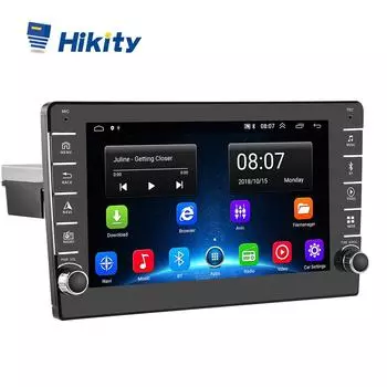 Hikity Autoradio Double Din/Single Din Android 9.0 Player 8-дюймовый автомобильный радиоприемник Android Coche WIFI GPS-навигатор Автомобильный видеорегистратор USB FM Bluetooth-плеер
