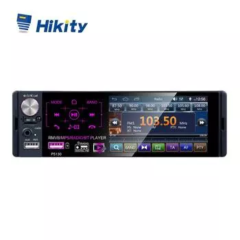 Hikity Autoradio Single Din MP5-плеер 4,1-дюймовый автомобильный радиоприемник Coche FM AM Bluetooth-плеер 1 Din с сенсорным экраном RDS Радио TF USB-выход на сабвуфер Вид сзади