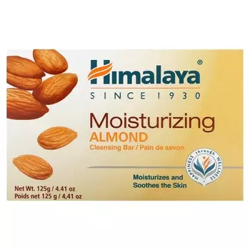 Himalaya, увлажняющее очищающее мыло, со вкусом миндаля, 4,41 унции (125 г)