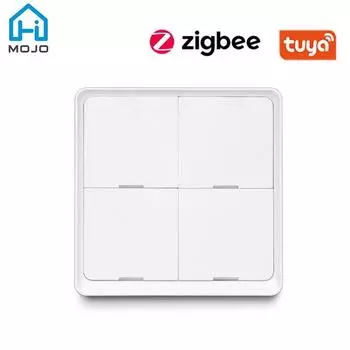 HIMOJO Tuya Smart ZigBee Smart Switch 1 2 3 4 Gang Scenario Scene Switch Support Home Assistant Smart Things Bundle4