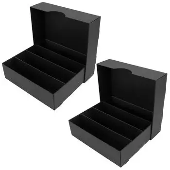 HIMOMO Storage Box Чехол для коллекционных карточек Коробка для хранения карточек вмещает около 6240 карточек Набор из 2 штук (черный)