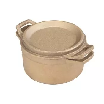 Hinata Casting imono Copper Pot Casting Tefutefu 16cm Anhydrous pot Double handed pot Deep fryer pot Dutch oven Enamel pot Heat storage heat бронзовый