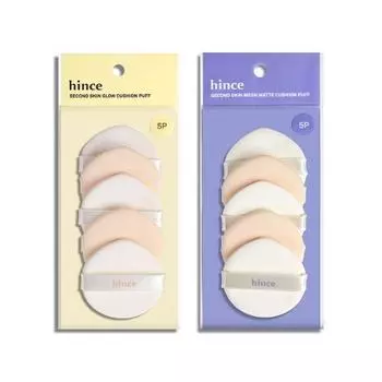 Hince Second Skin Glow/Matte Cushion Puff 5 шт. (2 типа) 5 glow cushion puffs