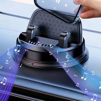 Автомобильный держатель для телефона Hipacool, автомобильное крепление на приборную панель с автоматическим зажимом, вращающееся на 360°, держатель для телефона с присоской и местом для хранения очков серебряный серый