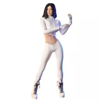 HiPlay JIAOU DOLL 1/6 женщина для фигурок сексуальная короткая кожаная куртка и кожаные штаны JO24X-04B белый комплект одежды