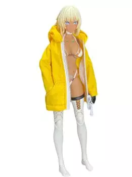 HiPlay Overcoat Outerwear Clothes Set for Daily Movable Action Figures Yellow 1/12 (223-Yellow)
